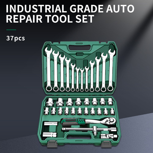 Isku set alat kunci pas 37 pcs potong kunci pas kunci shock set lengk
