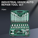 Isku set alat kunci pas 37 pcs potong kunci pas kunci shock set lengk