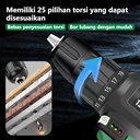 ISKU misin bor baterai mulitifungsi 12v dan cordless 21v 350n.m torsi impact wench/impact baterai [paket set 4pcs]