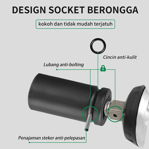 ISKU Pendek mata kunci sok impact/mata sock set 1/2" drive socket kok