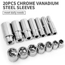 ISKU kunci shock set kunci sok 46pcs set socket (1/4 ") full set 53pcs