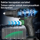ISKU misin bor baterai mulitifungsi 12v dan cordless 21v 350n.m torsi impact wench/impact baterai [paket set 4pcs]