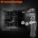 Nicron Twist 90 Degree  Flashlight | B71e 600 Lumens, Jarak Cahaya 126 meter, Runtime 3,5 jam