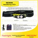 NICRON Headlamp H15+ Red/Med lighting with 500 Lumen | Waterproof