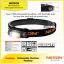 NICRON Headlamp H17 | Senter LED 500 Lumens | Jarak 25 Meter