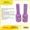 Long Gas Lens Alumina Ceramic Nozzle 1/2'' 54N14L No. 8 For Tig Torch