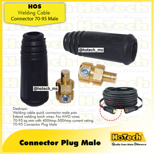 Kabel Konektor Las Male DKJ 70-95mm Cable Socket Connector