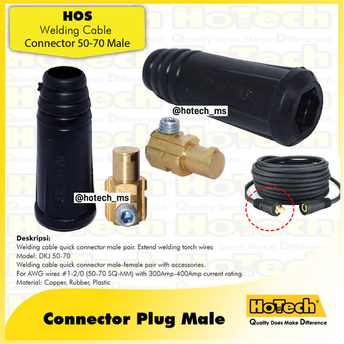 Kabel Konektor Las Male DKJ 50-70mm Cable Socket Connector