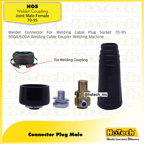 Kabel Konektor Las Male+Female DKJ 70-95mm Cable Socket Connector SET