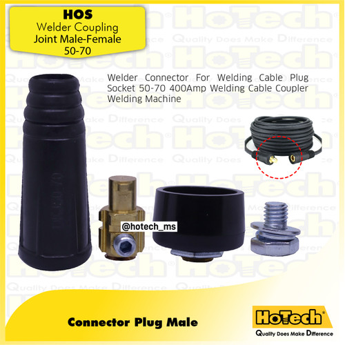 Kabel Konektor Las Male+Female DKJ 50-70mm Cable Socket Connector SET