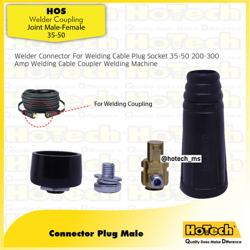 Kabel Konektor Las Male+Female DKJ 35-50mm Cable Socket Connector SET