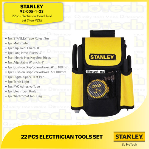 Stanley 22pcs Electrician Hand Tool set | 92-005-1-23 STANLEY