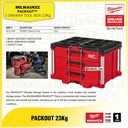 Milwaukee 3-Drawer Tool Box | Storage Tool Box | 3 Tempat Perkakas