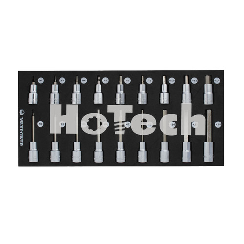 MAXPOWER | 18Pcs 1/2" DR Bit Socket Segienam Tool Set | Bit Socket