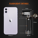 NICRON B71UV 90° Twist Flashlight | LED 1000LM, 7Hour, Jarak 100m