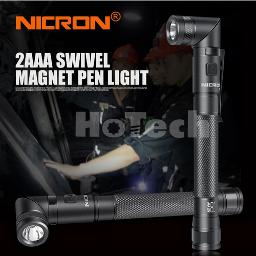 NICRON B73 Flashlight Pen Style Twist | LED 150 Lumens Jarak 51m