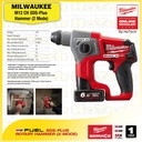 MILWAUKEE M12 CH | SDS-Plus Hammer (2 Mode) Mesin bobok (unit Only)
