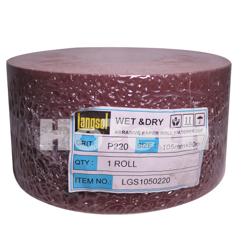 Kertas Amplas Roll | Langsol | Abrasive Cloth Roll, Waterproof P220/5R