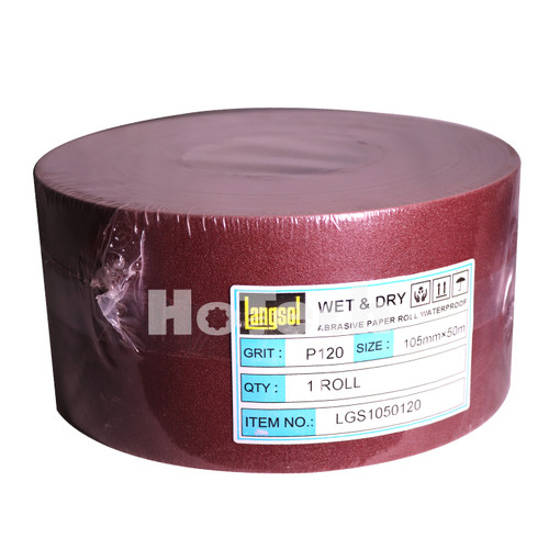Kertas Amplas Roll | Langsol | Abrasive Cloth Roll, Waterproof P120/5R