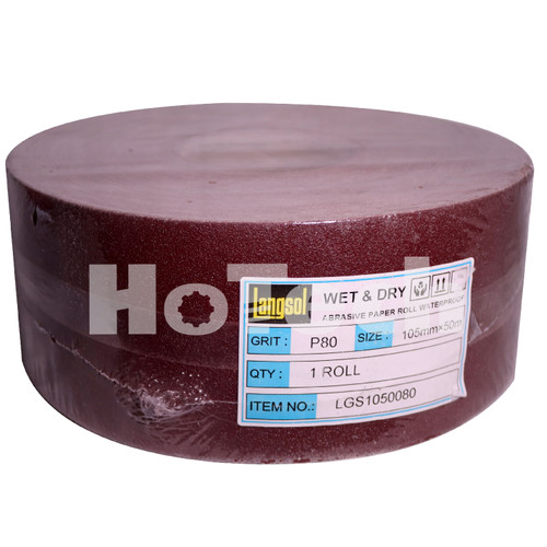 Kertas Amplas Roll | Langsol | Abrasive Cloth Roll, Waterproof P80/5R