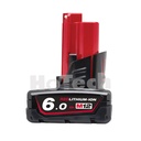 MILWAUKEE  M12B6 6.0Ah REDLITHIUM 6.0Ah Battery Pack | Cordless Tool