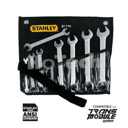 STANLEY 87-718-1 | 8 Pcs Slimline Double Open Wrench | Kunci Pas
