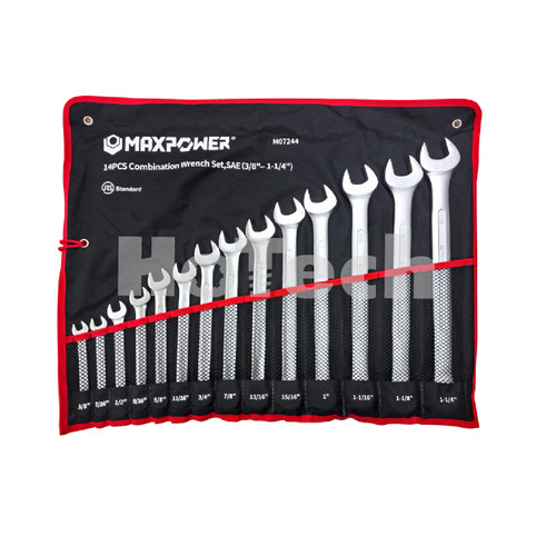 MAXPOWER Combination Wrench Set Inch 14 Pcs | Kunci Ring Pas | Kunci