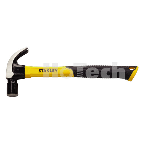 STANLEY STHT51390 Yellow Fiberglass Handle Claw Hammer Size 7oz