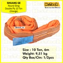 SHUANG GE Round Sling Double Ply 10 Ton 6m (Orange) | Tali Katrol