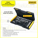 STANLEY|89-035-1 24pcs 3/8” Drive Socket Set (Metric)|Kunci Shock