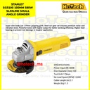 STANLEY|580W-100MM |SG5100 |SLIMLINE SMALL ANGLE GRINDER