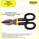 STANLEY Cutting Tool|14-558-22 12” MaxSteel All-Purpose Straight