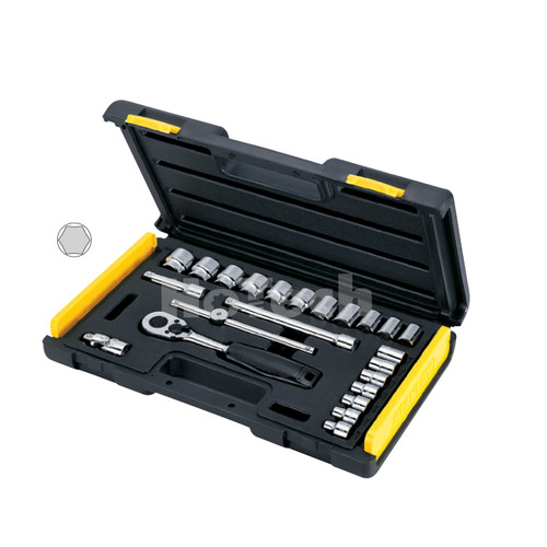 STANLEY|89-035-1 24pcs 3/8” Drive Socket Set (Metric)|Kunci Shock