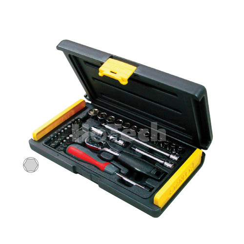 STANLEY|89-033-1 35pcs 1/4” Drive Socket Set (Metric)|Kunci Shock