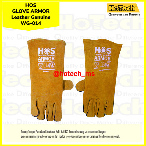 Sarung Tangan Las 18" | HOS | Safety Welding Glove Leather Genuine 18"