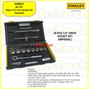 STANLEY Kunci Shock | 86-478 26pcs 1/2” Drive Socket Set (Imperial)