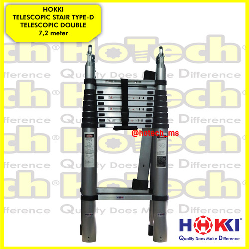 Tangga Lipat Teleskopik Double With Finger Protection 7.2M