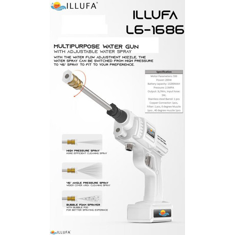 Mesin Jet Cleaner Portable Cuci Siram Baterai 24V ILLUFA L6-1686