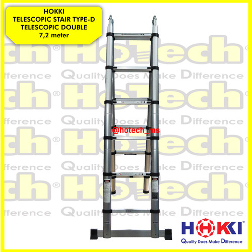 Tangga Lipat Teleskopik Double With Finger Protection 7.2M