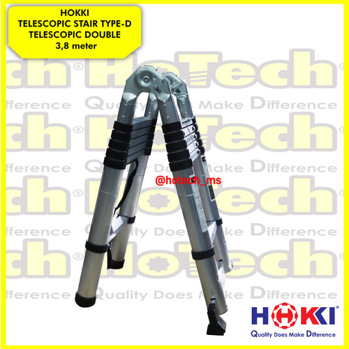 Tangga Lipat Teleskopik Double With Finger Protection 3.8M