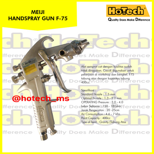 Spray Panting Gun / Spit Cat MEIJI F75 Tabung Atas | Spray Gun Meiji