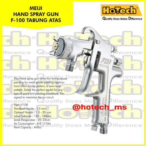 Spray Gun Meiji F100 F 100 Tabung Atas Super Taiwan