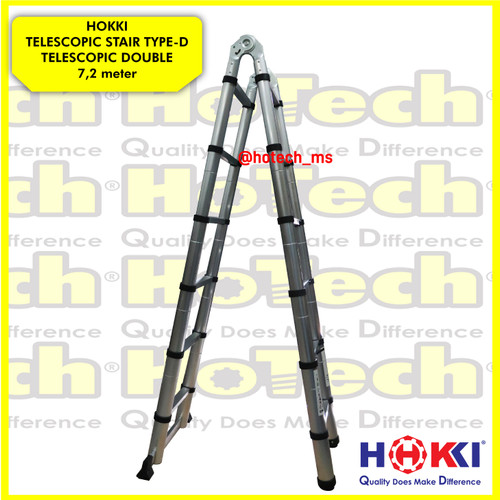 Tangga Lipat Teleskopik Double With Finger Protection 7.2M