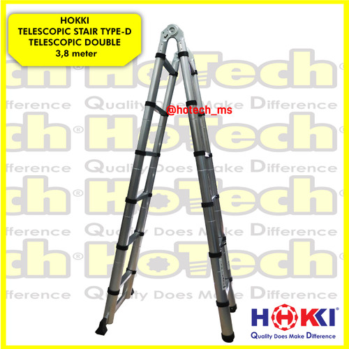 Tangga Lipat Teleskopik Double With Finger Protection 3.8M