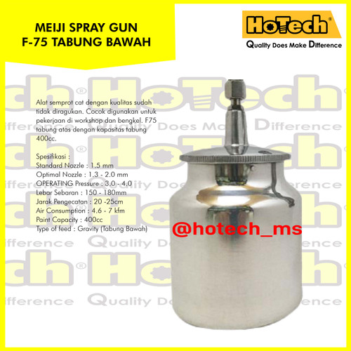 Spray Panting Gun / Spit Cat MEIJI F75 Tabung Bawah | Spray Gun Meiji