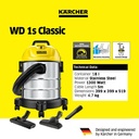 Karcher WD 1S Classic *KAP 1300 Watt Vacuum Cleaner Wet & Dry