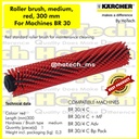 Karcher Roller brush, medium, red, 300 mm For BR 30/4 C Floor Scrubber