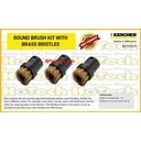 KARCHER ROUND BRUSH KIT WITH BRASS BRISTLES FOR STEAM CLEANER