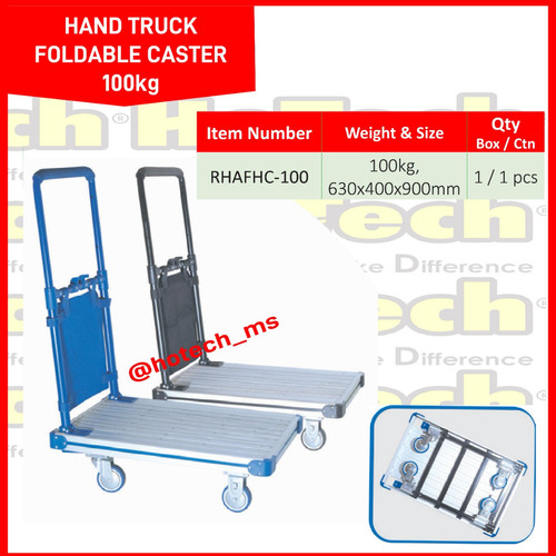 Hand Truck Foldable Caster 100 Kg | Alat Angkut Barang Kapasitas 100Kg