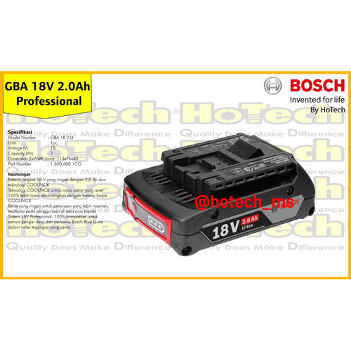 BOSCH GAS 18V-1 Professional Starter Kit w/Battery 2.0Ah & Charger